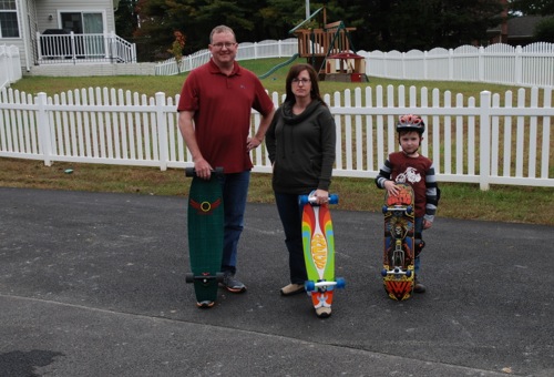 skateboarding family