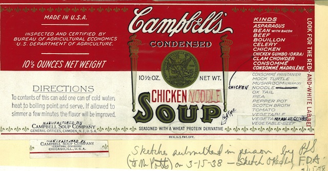 1938 Chicken Noodle Name Change Sketch CROP
