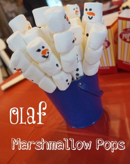 Olaf Marshmallow pops