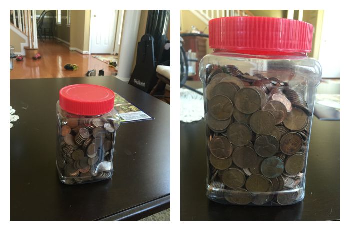 Jar of pennies