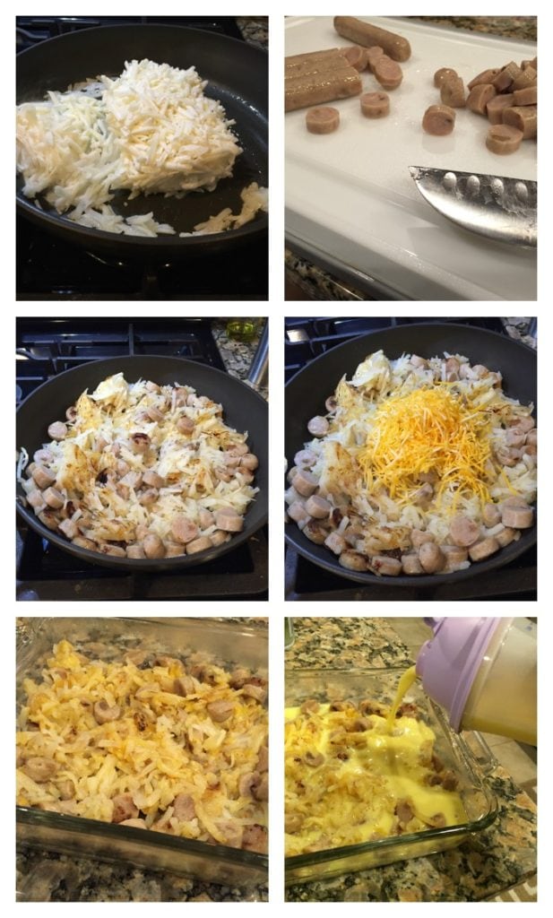 Making the Sausage, Egg, and Hash Brown Casserole