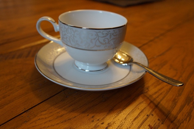 Tea cup in the dining room