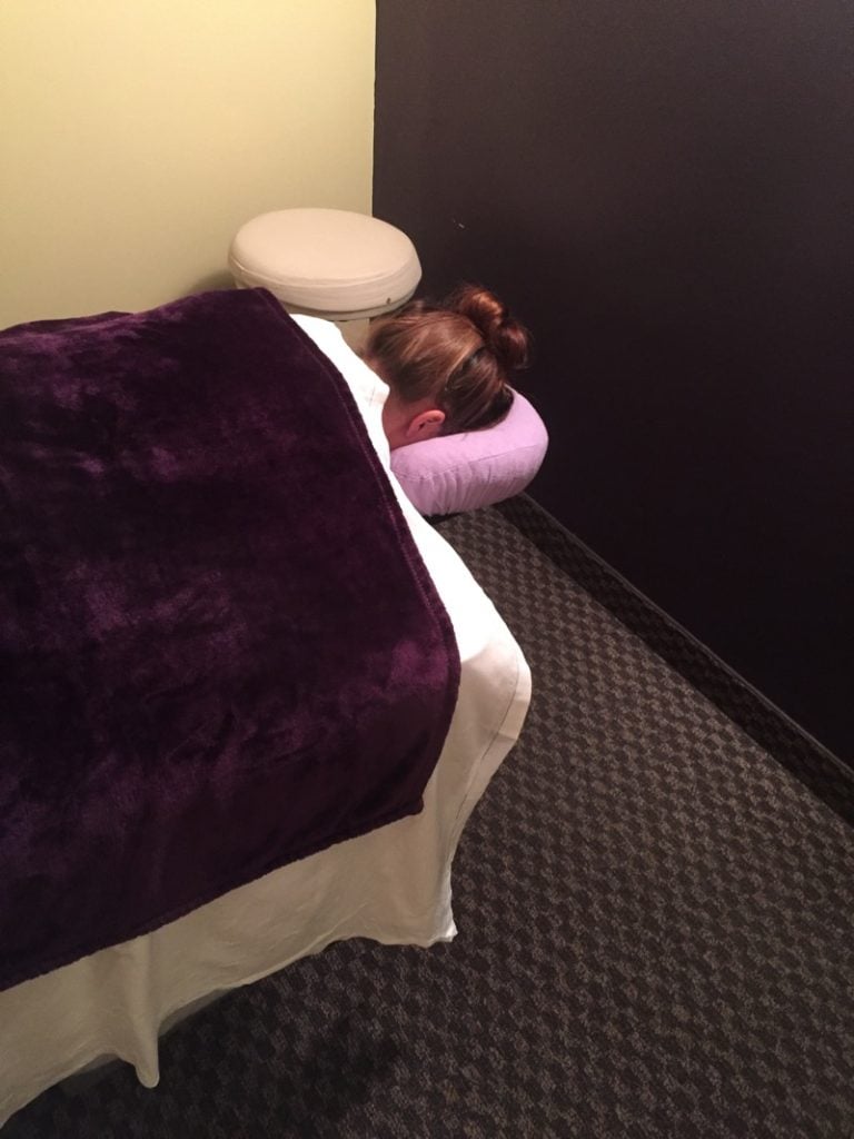 Ready for my first massage at Massage Envy in Clarksville