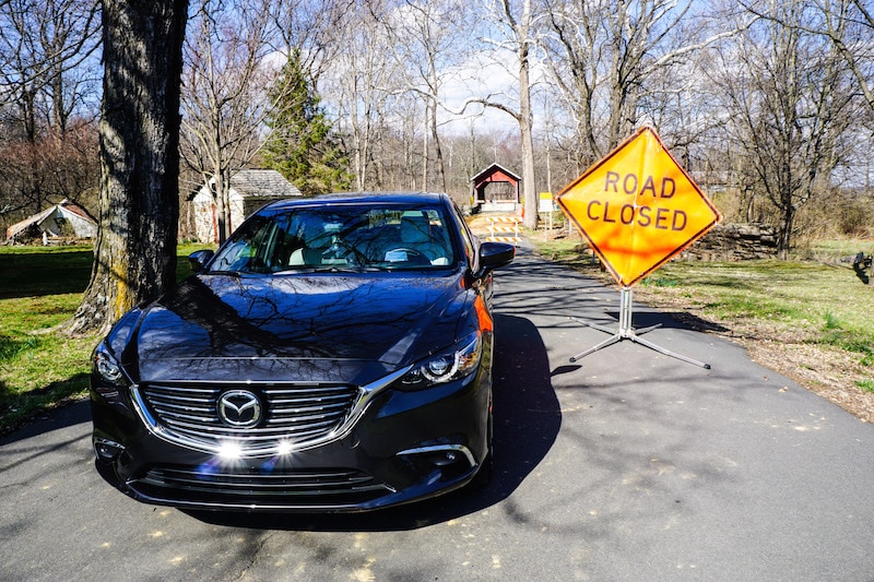 Mazda6 - road closed