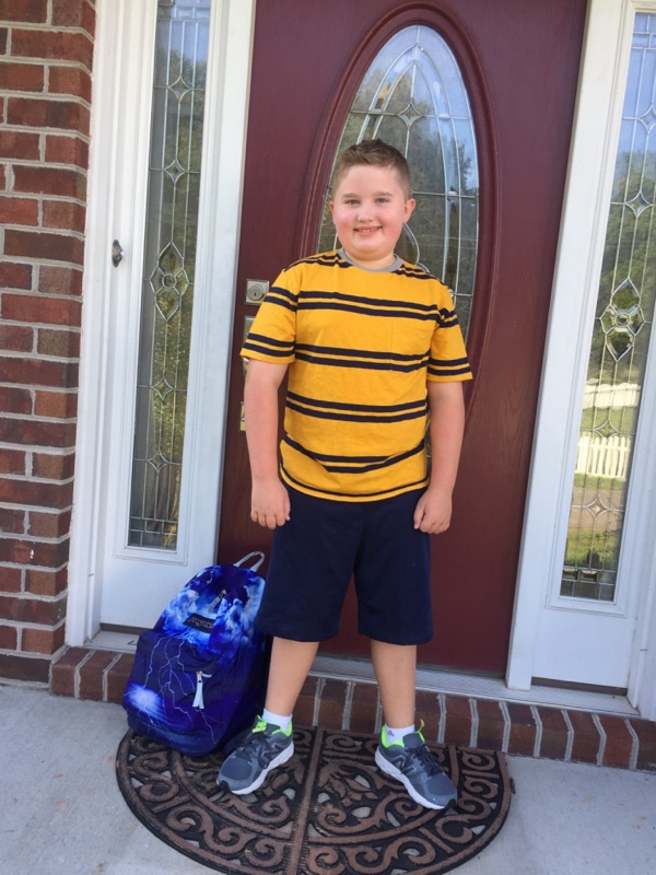 First day of fourth grade