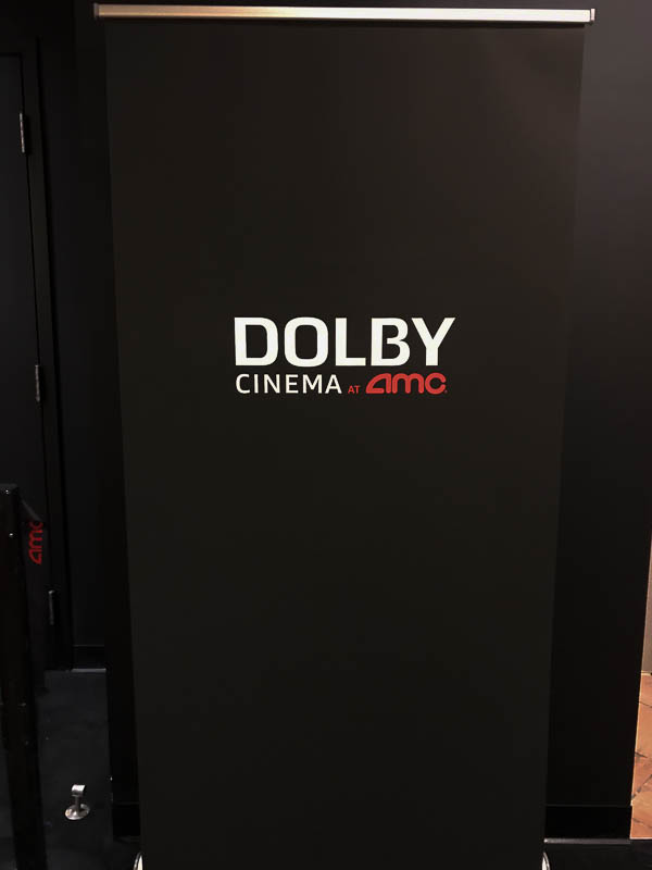 Dolby signage at the AMC theater