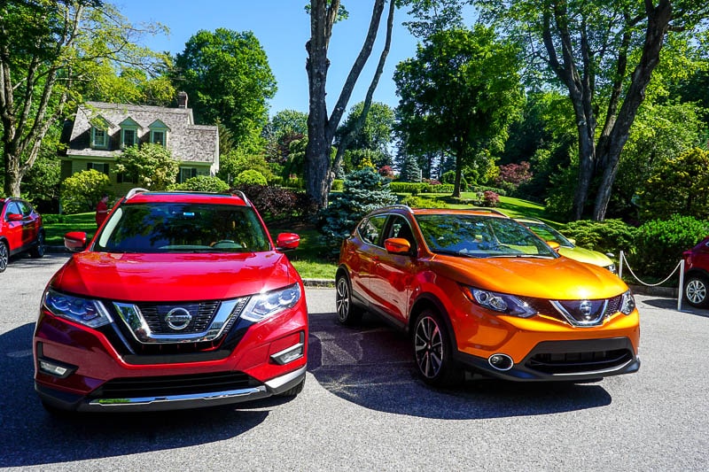 Nissan Rogue Sport and Rogue - front comparison