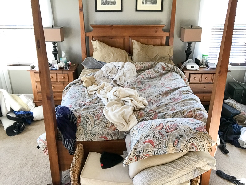 Bedroom mess - BEFORE