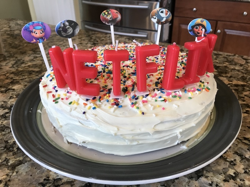 Netflix birthday cake