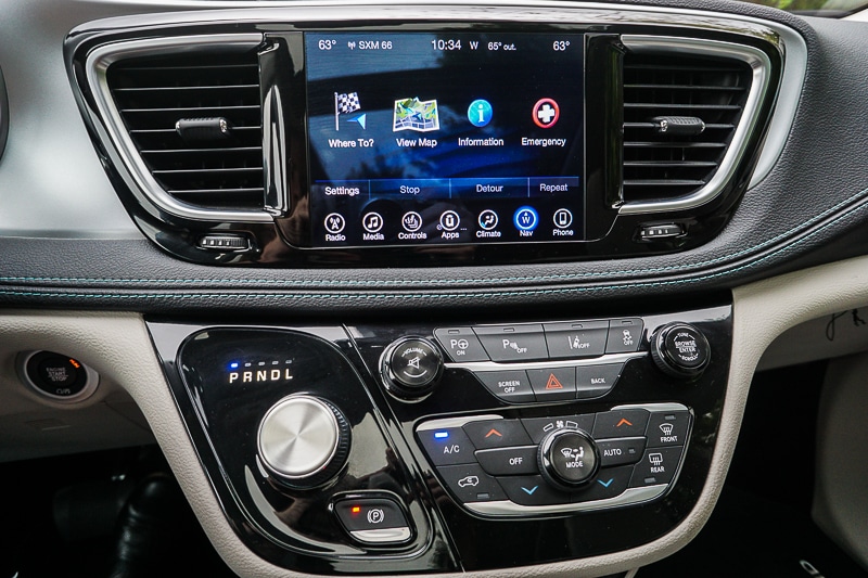 Chrysler Pacifica hybrid console