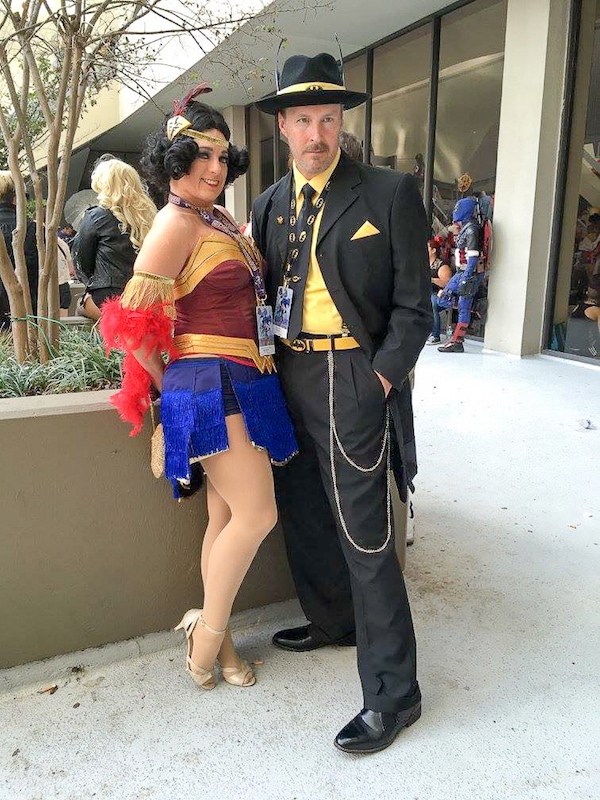 Flapper Wonder Woman and Gangster Batman