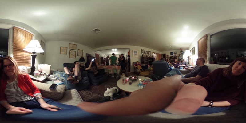 360 degree view of Christmas dinner