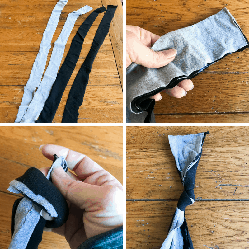 Making an overhand knot - DIY Braided Dog Toy