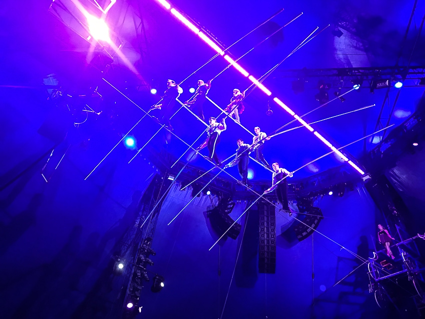Flying Wallendas on the high wire at Big Apple Circus