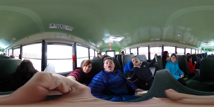 360 degree picture on a school bus field trip