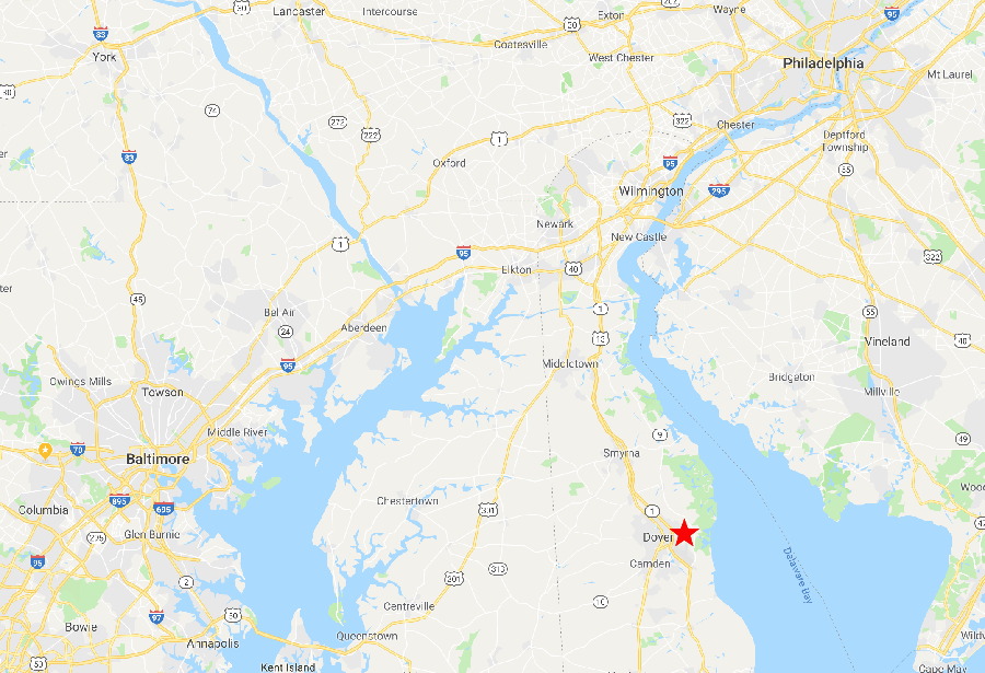 Dover Delaware map