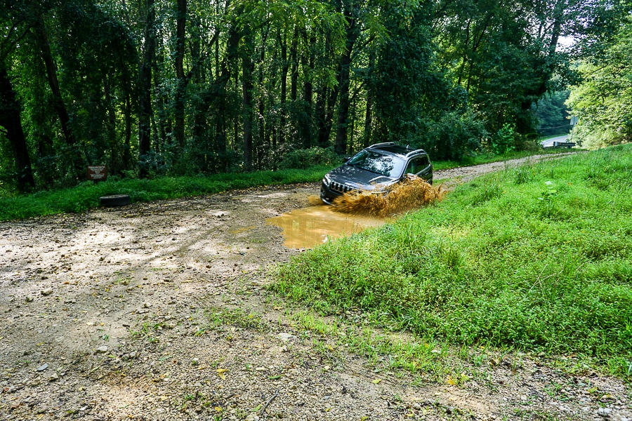 Jeep Cherokee in the mud