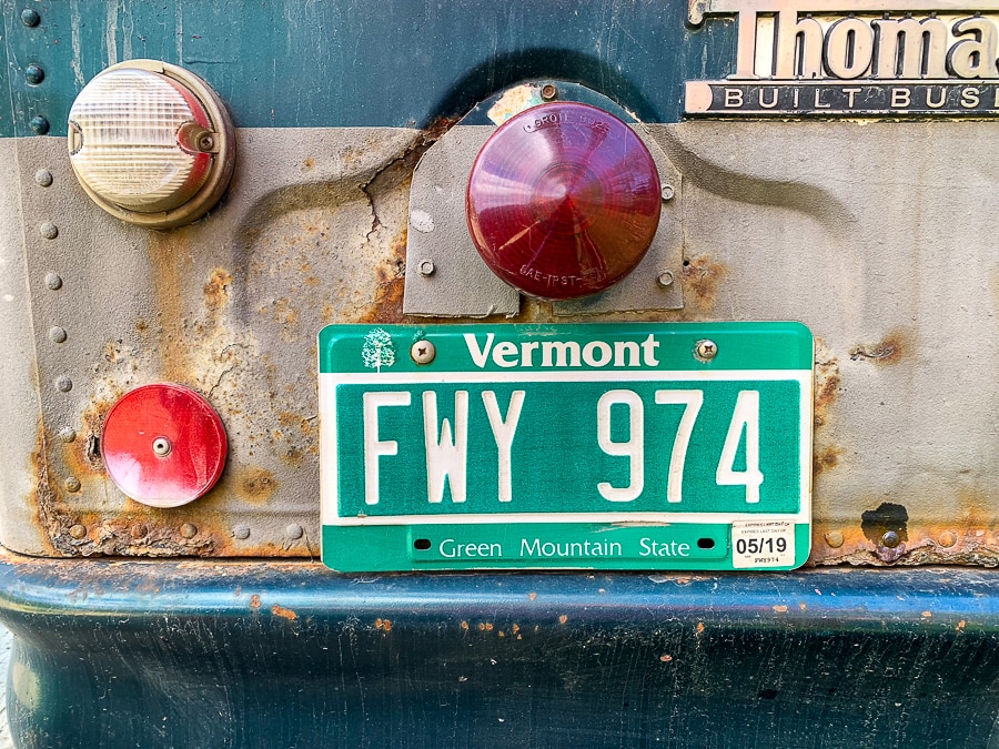 Vermont license plate