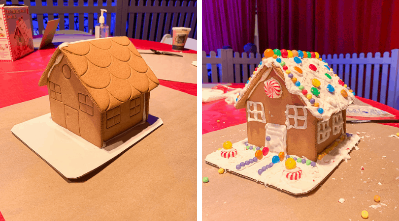 Gingerbread house - before and after