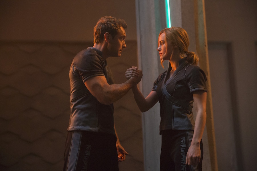 Leader of Starforce (Jude Law) and Carol Danvers/Captain Marvel (Brie Larson)