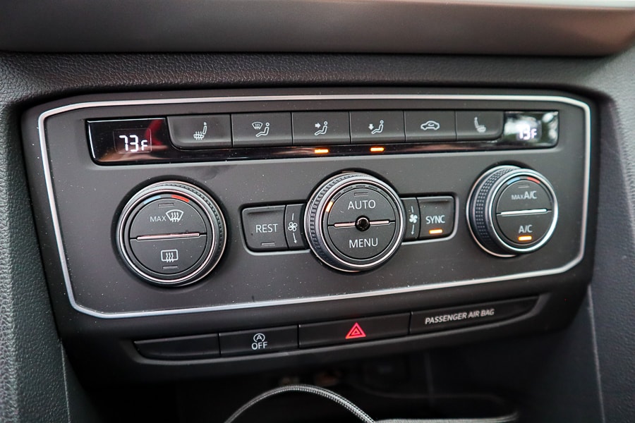 VW Atlas engine and climate controls