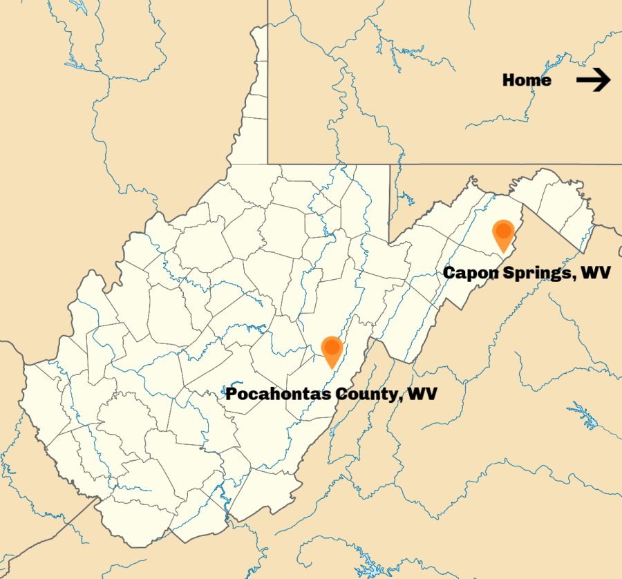 West Virginia road trips locations