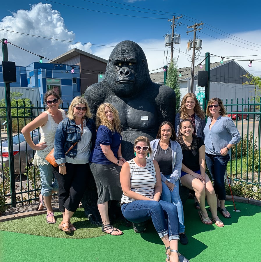 Travel writers and friends in Roseville, Minnesota