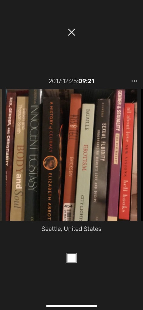 A bookshelf in Seattle