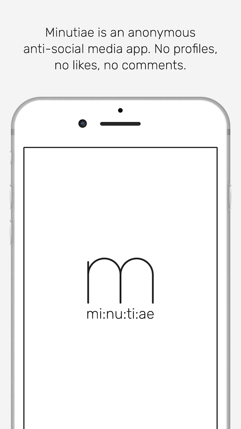 minutiae app is the antithesis of Instagram