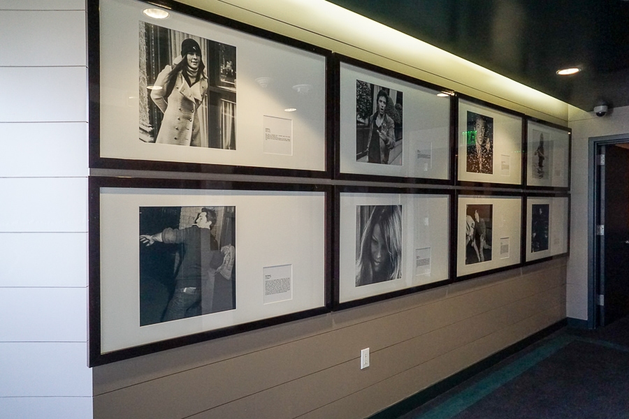 Celebrity photos line the walls at the Hollywood Roosevelt Hotel