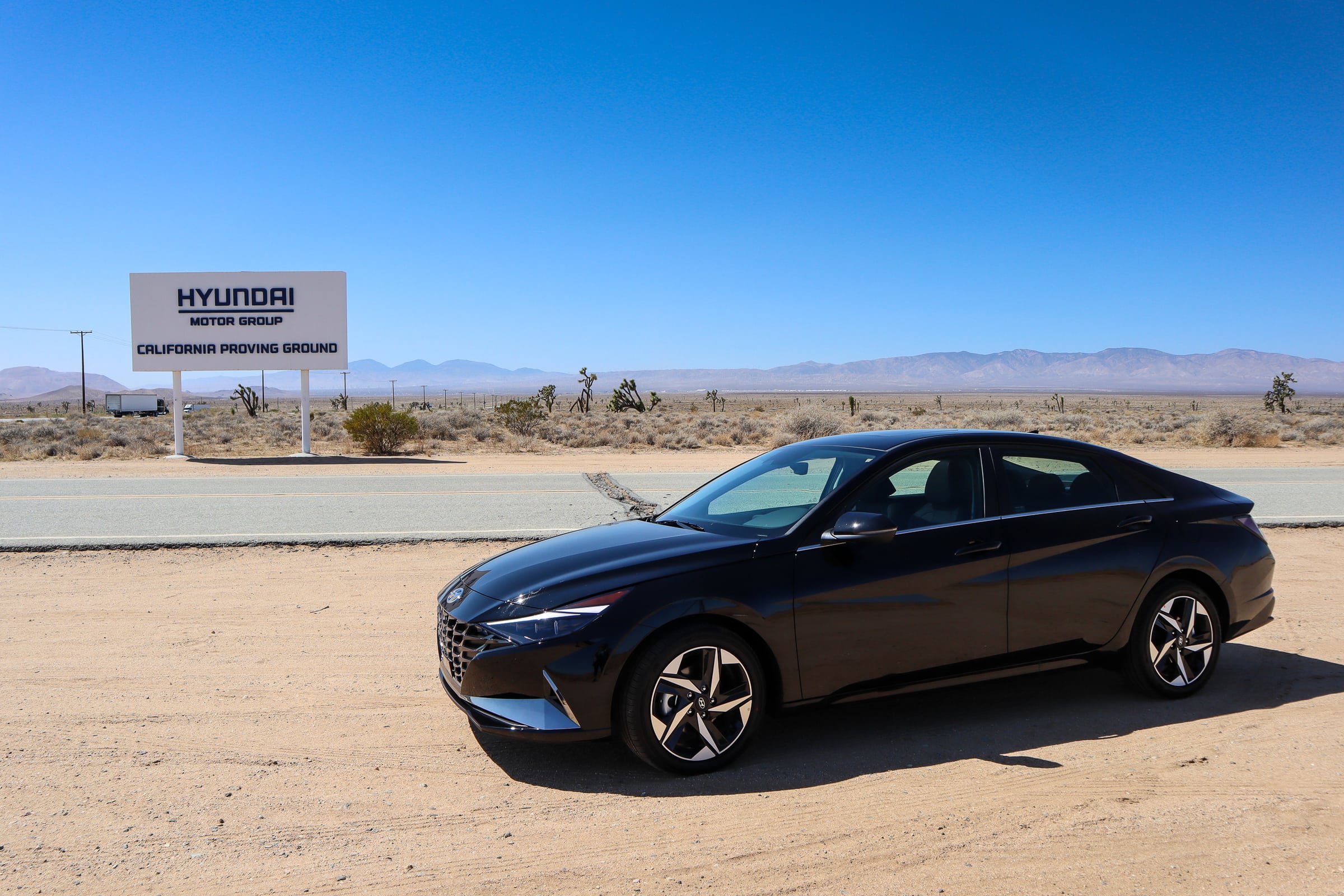Hyundai Elantra Hybrid was the vehicle I drove from Los Angeles to the California Proving Ground