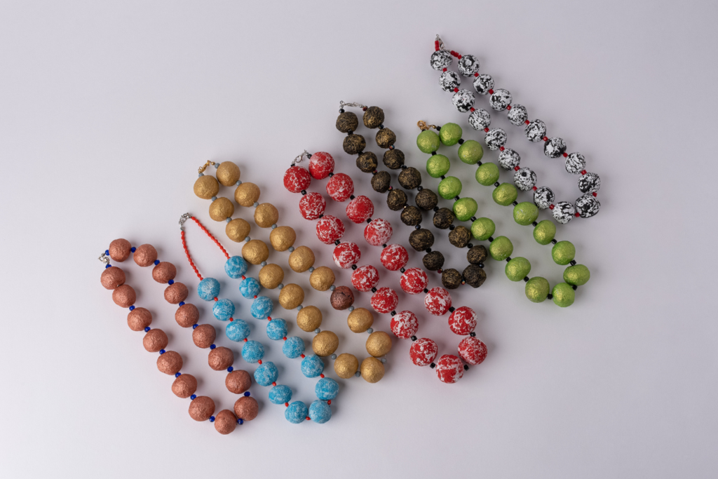 Recycled Paper Bead necklaces