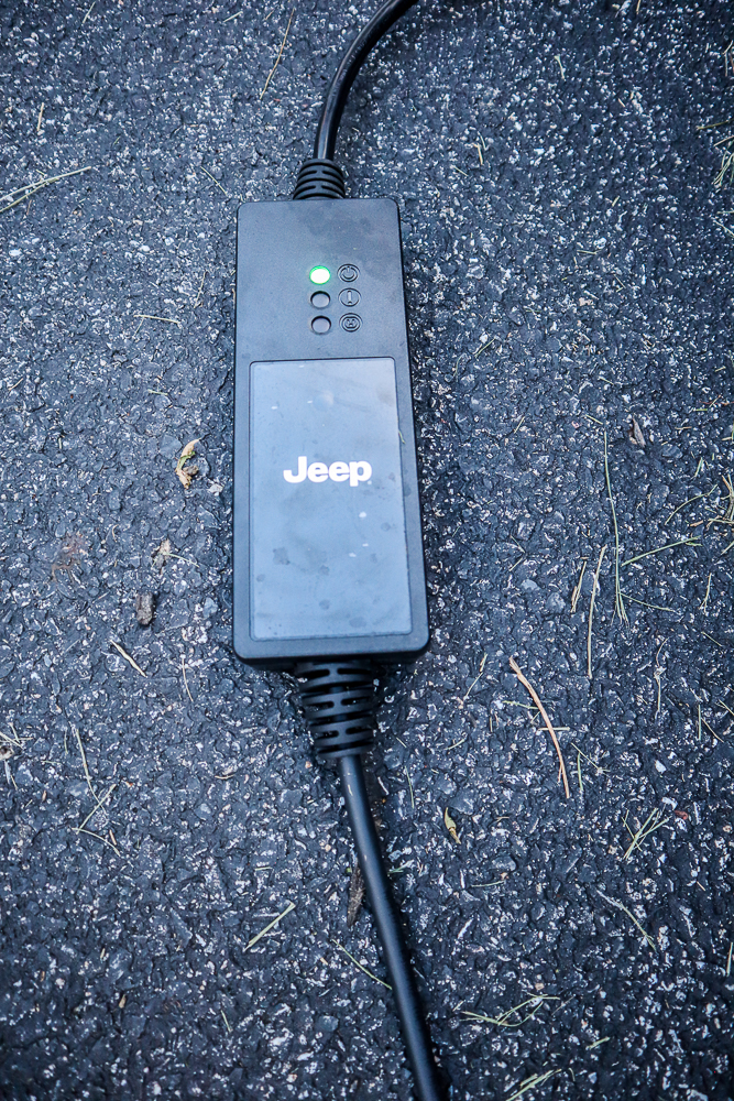 Jeep Wrangler 4xe PHEV charging cord