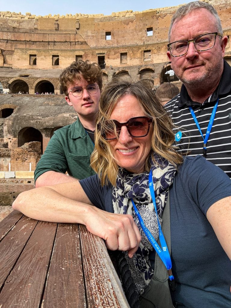 Family at the Colosseum