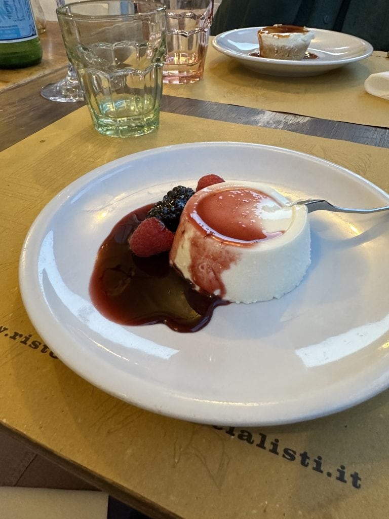 Panna cotta for dessert