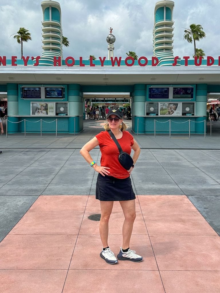 Fadra standing in front of Hollywood Studios in 2024