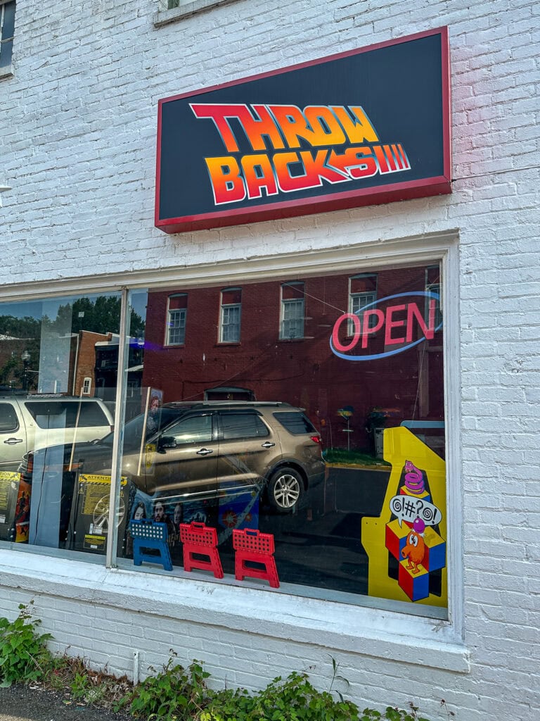 Throwbacks Arcade in downtown Culpeper