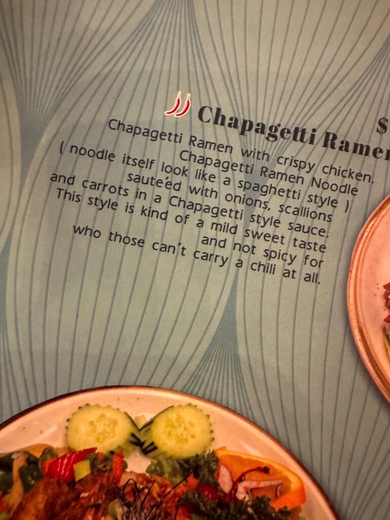 Chapaghetti Ramen at Pinto Thai