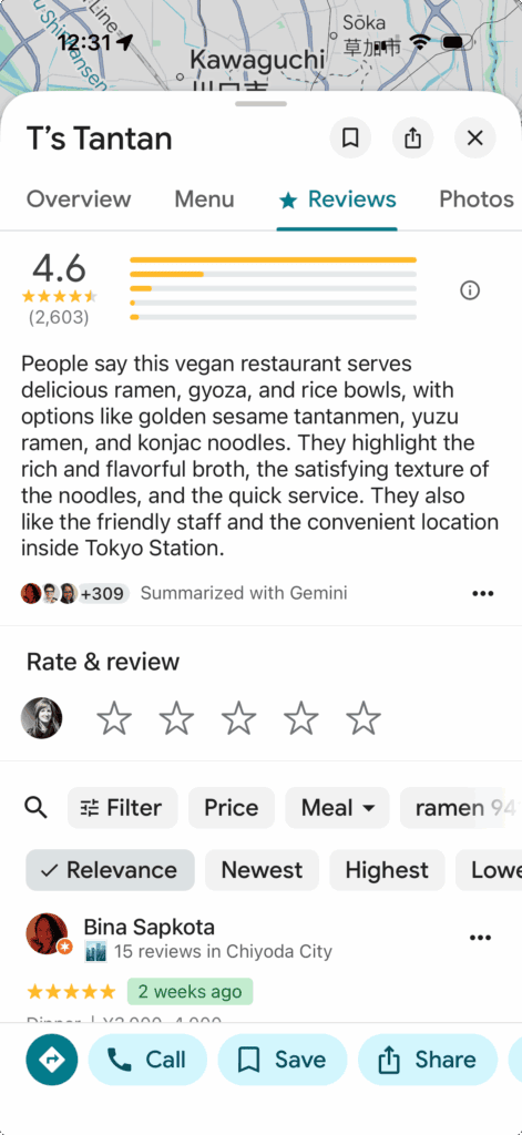 T's TanTan vegan restaurant