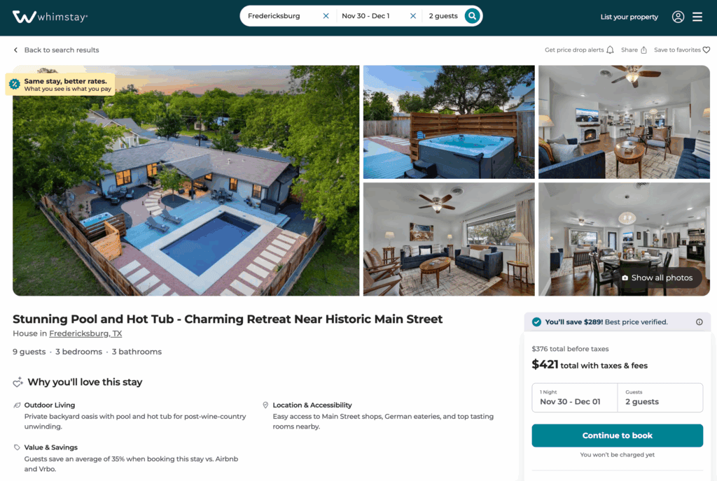 Whimstay example