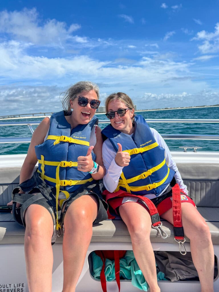 Fadra and Andrea after parasailing