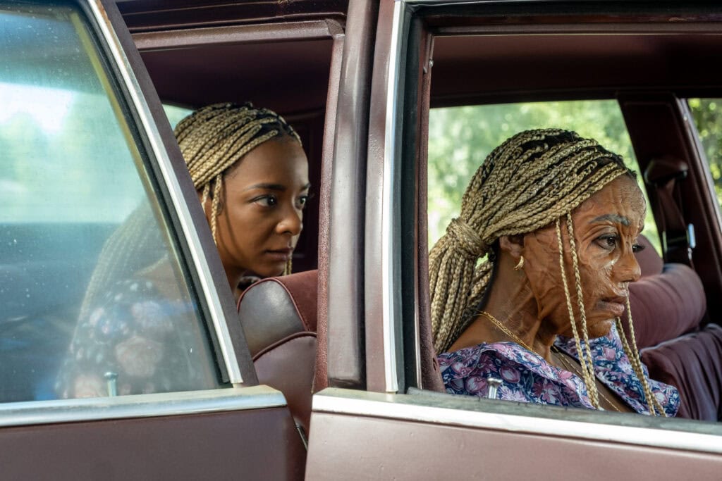 Kara Young stars as Racine and Mallori Johnson as Anaia in IS GOD IS, from Amazon MGM Studios.
